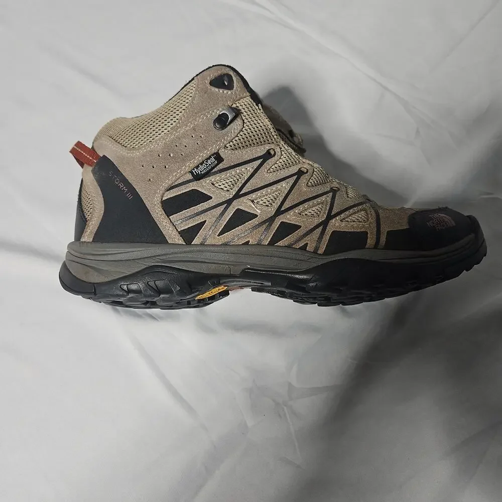 The North Face Storm III Men's Hiking Shoes HydroSeal Waterproof Vibram Tan Sz 9